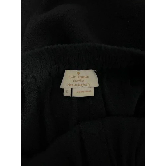 Kate Spade Syanna Wile Leg Viscose Pants Size Small Elastic Waist Side Pockets - Picture 3 of 9